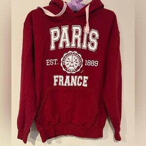Paris France Red Hoodie